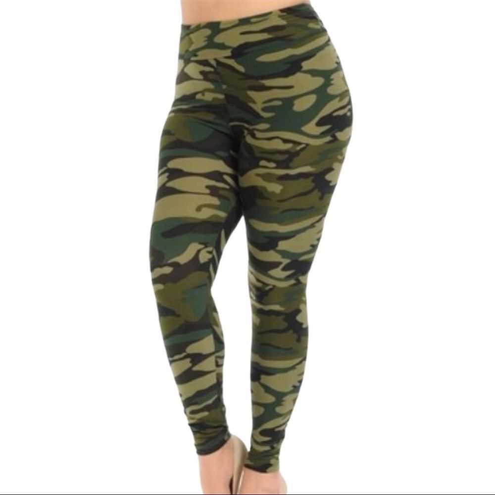 Camo Khaki Green Military Skinny Pants NEW